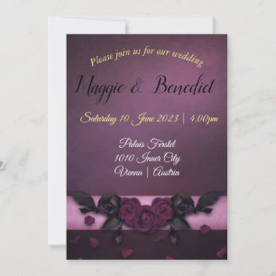 Invitation de mariage au look gothique. Personnali