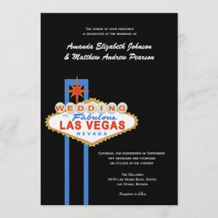 Invitation de mariage au panneau de Las Vegas