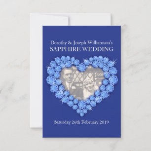 Invitation de mariage au saphir pour ajouter votre