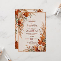 Invitation de mariage automnal élégante personnali