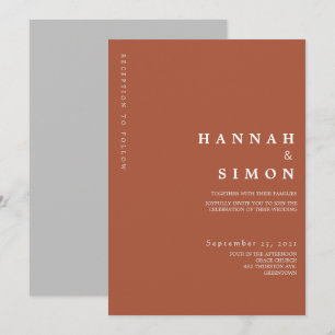 Invitation de mariage automnal moderne minimaliste