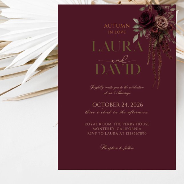 Invitation de mariage Automne en amour (Créateur téléchargé)