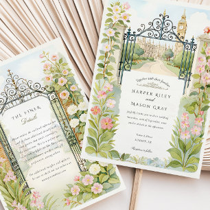 Invitation de mariage aux portes de jardin de Lond