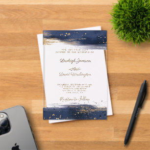 Invitation de mariage aux traits de pinceau modern