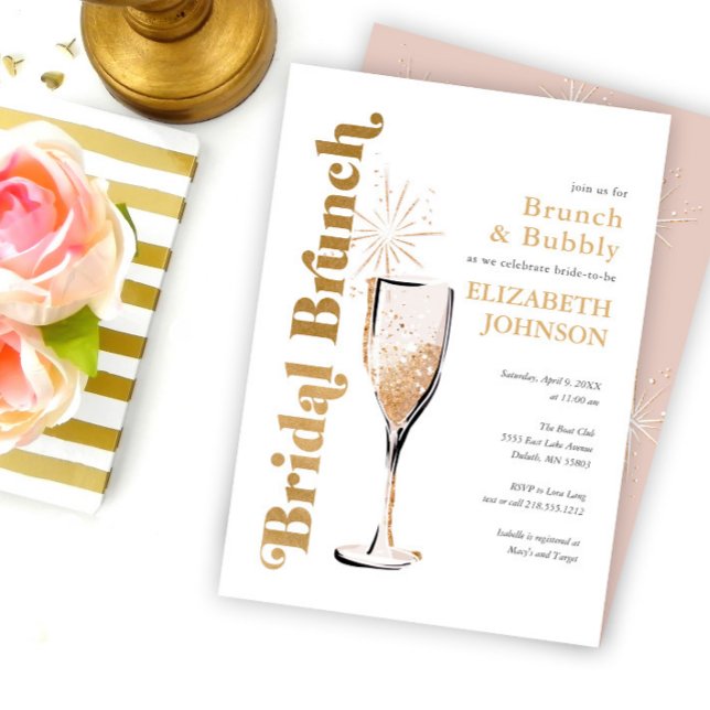 Invitation de mariage avec brunch et champagne (Créateur téléchargé)
