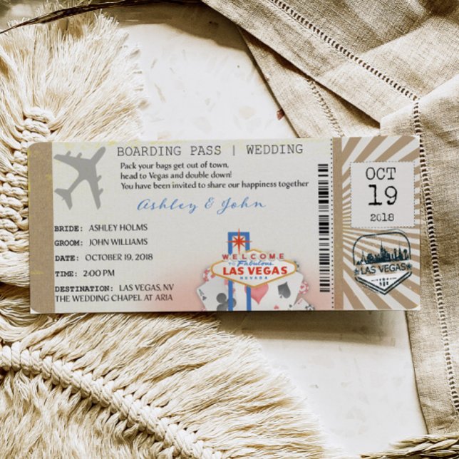 Invitation de mariage avec carte d'embarquement La (Créateur téléchargé)