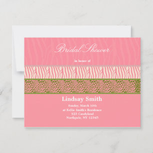 Invitation de mariage avec impression d'animal ros