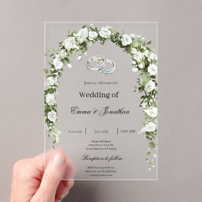 Invitation de mariage avec jardin botanique et ann (In situ (ordinateur de poche))