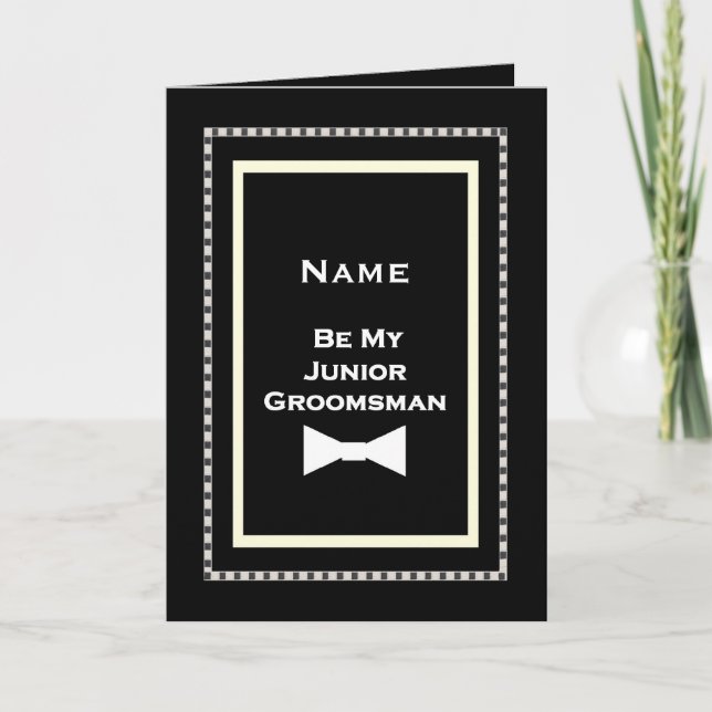 Invitation de mariage avec nom personnalisé de gar (Devant)