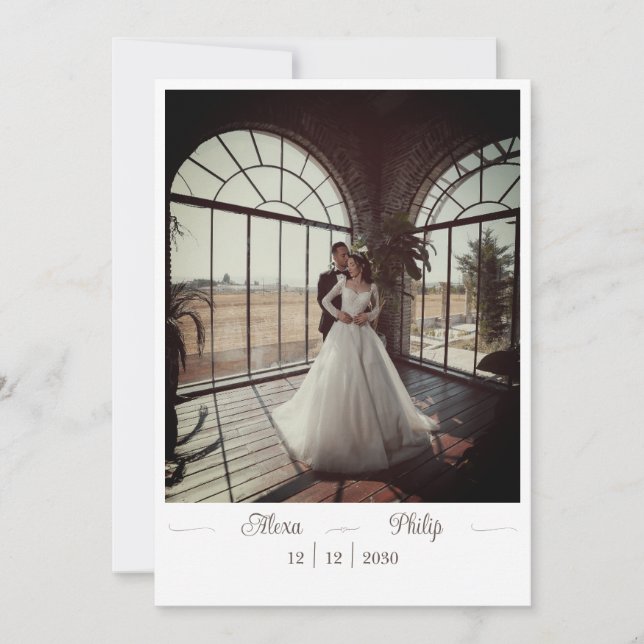 Invitation de mariage avec photo (Devant)