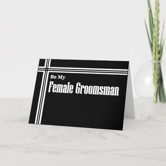 Invitation de mariage avec rayures pour demoiselle (Devant)