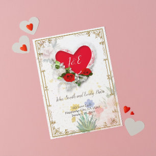 Invitation de mariage avec Rsvp sur le dos