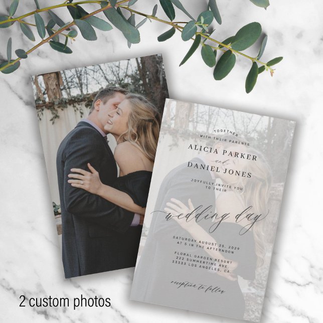 Invitation de mariage avec superposition moderne d (Créateur téléchargé)