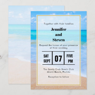 Invitation de mariage avec une photo incroyable de