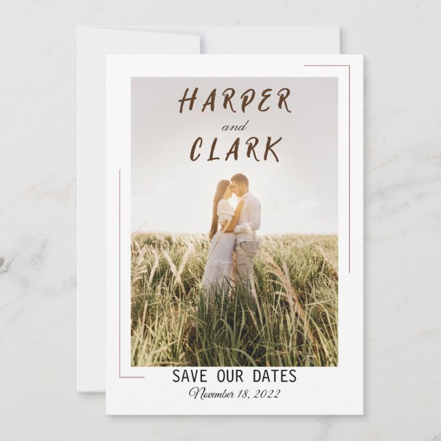 Invitation de mariage belle et glossy personnalisa (Devant)