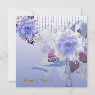 Invitation de mariage bleu élégant et très populai