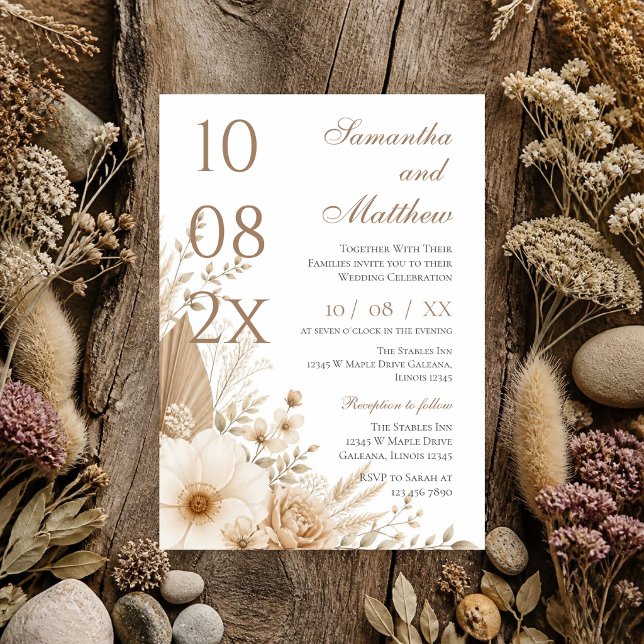Invitation de mariage bohème (Créateur téléchargé)