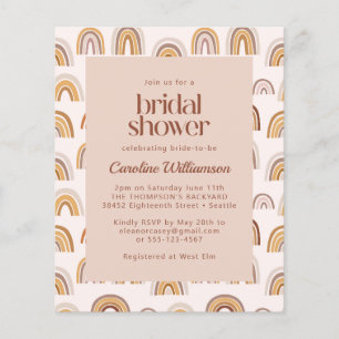 Invitation de mariage bohème désertique arc-en-cie