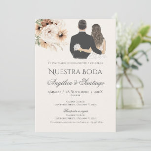Invitation de mariage bohème espagnol