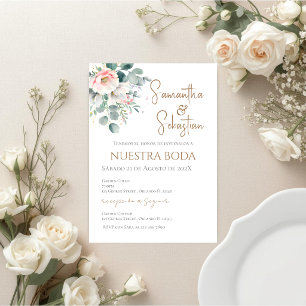 Invitation de mariage bohème espagnol