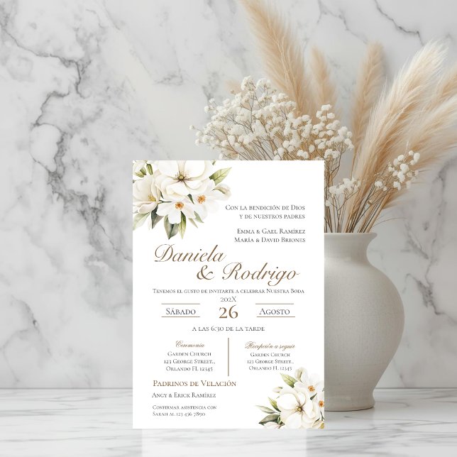 Invitation de mariage bohème espagnol (Créateur téléchargé)