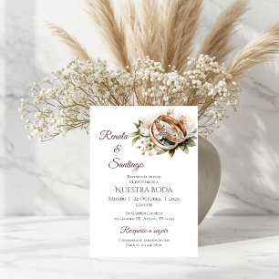 Invitation de mariage bohème espagnol