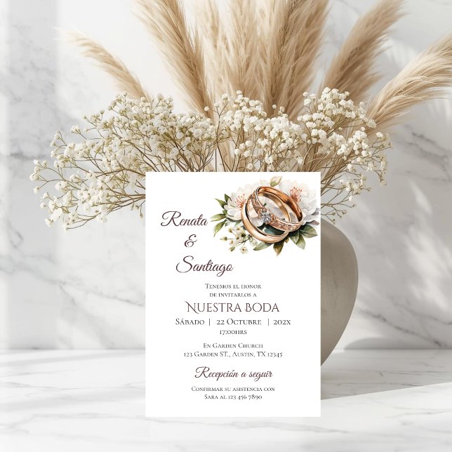 Invitation de mariage bohème espagnol (Créateur téléchargé)