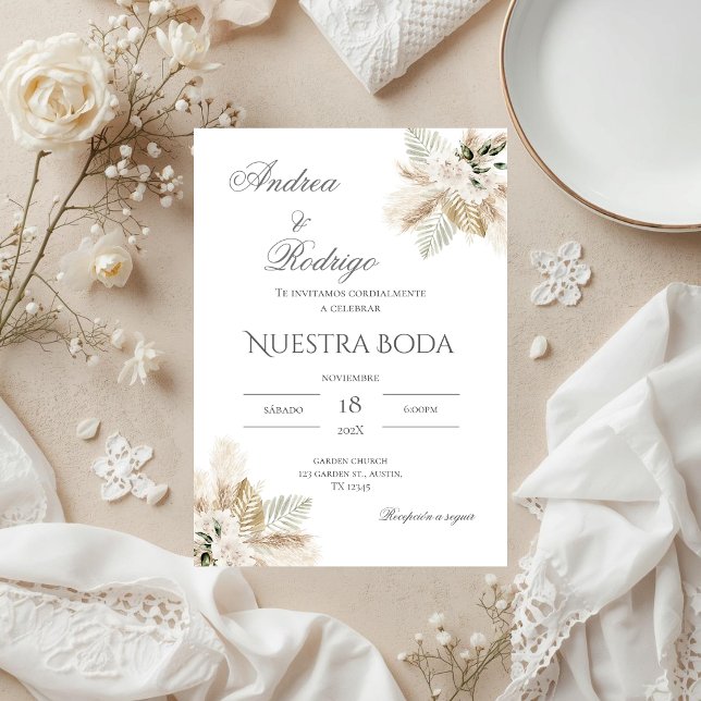 Invitation de mariage bohème espagnole (Créateur téléchargé)