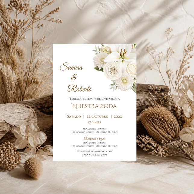 Invitation de mariage bohème espagnole (Créateur téléchargé)