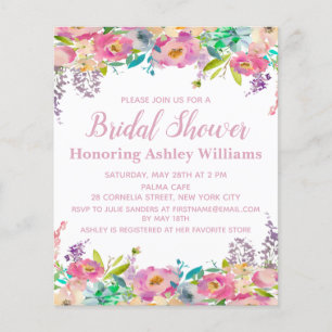 Invitation de mariage bohème florale de printemps 