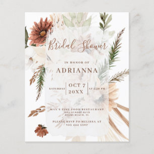 Invitation de mariage bohème pas chère pour la fêt