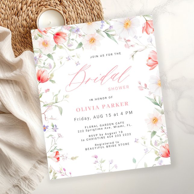 Invitation de mariage bohème sauvage à petit budge (Créateur téléchargé)