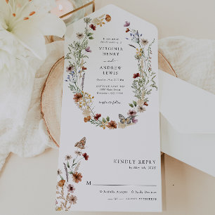 Invitation de mariage Boho All in One