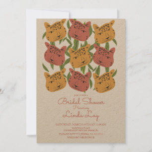 Invitation de mariage Boho Animal Chat Guépard Saf