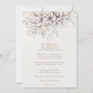 Invitation de mariage botanique florale magnifique