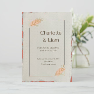 Invitation de mariage botanique moderne minimalist