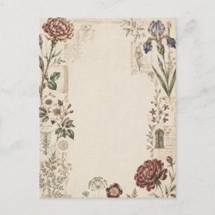 Invitation de mariage botanique Renaissance