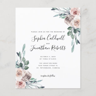 Invitation de mariage Budget All in One Dusty Pink