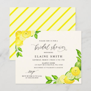 Invitation de mariage Budget Citron Citron Vert Ci