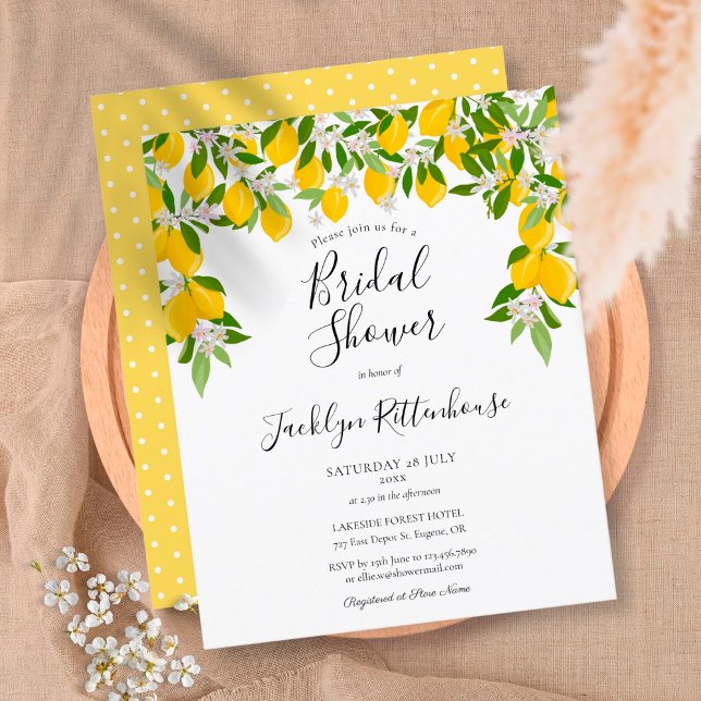 Invitation de mariage Budget Lemon Blossom (Créateur téléchargé)