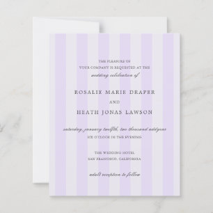 Invitation de mariage budget moderne PurpleStripes