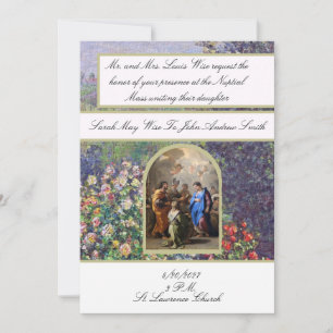 Invitation de mariage catholique traditionnelle Ma