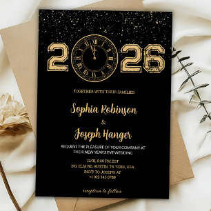 Invitation de mariage célébrations du nouvel an