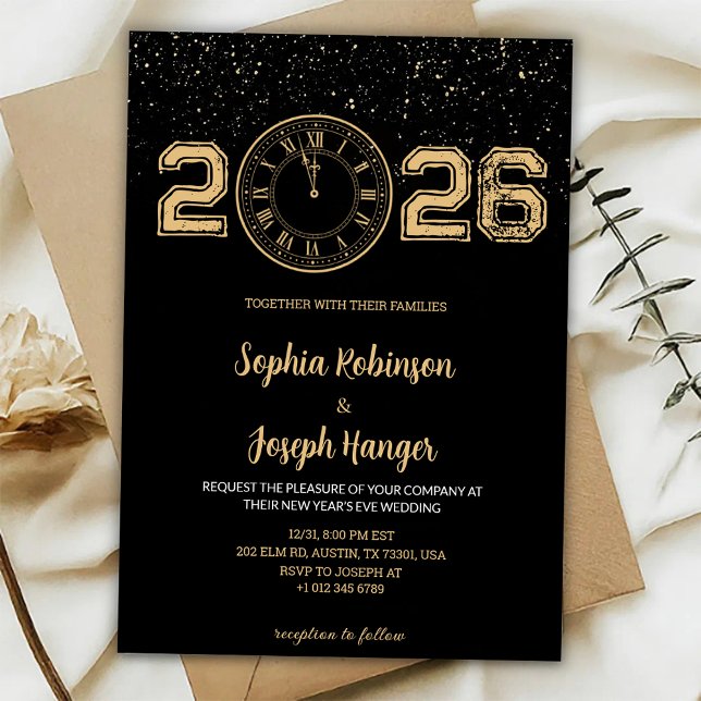 Invitation de mariage célébrations du nouvel an  (Créateur téléchargé)