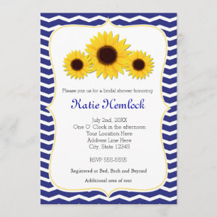 Invitation de mariage champêtre aux tournesols che