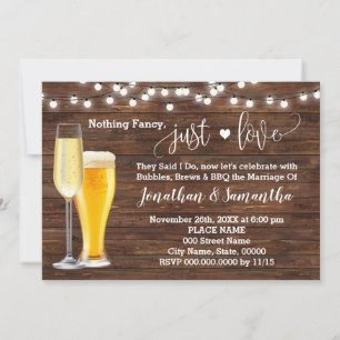 Invitation de mariage champêtre et simple