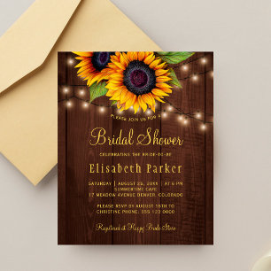 Invitation de mariage champêtre pas chère avec tou