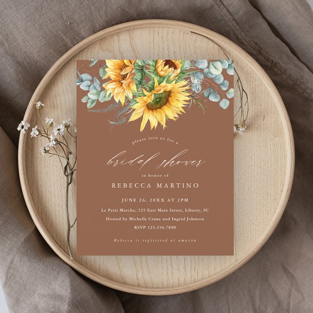 Invitation de mariage champêtre terracotta avec to (Créateur téléchargé)