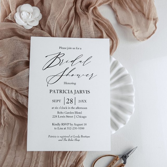Invitation de mariage chic minimaliste moderne (Créateur téléchargé)