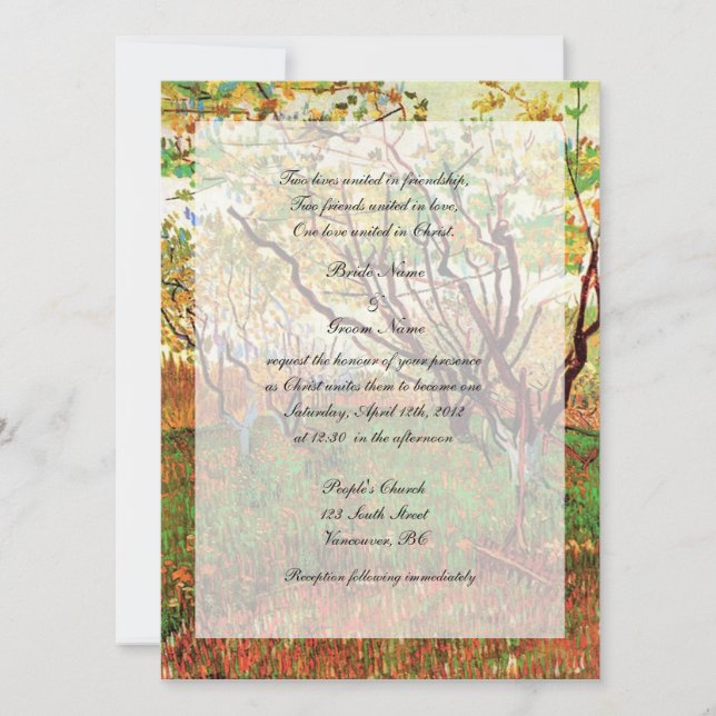 Invitation de mariage chrétien (Devant)